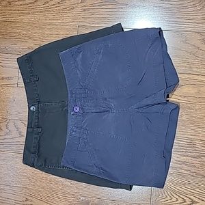 2 pc women's shorts size 4. One navy one black